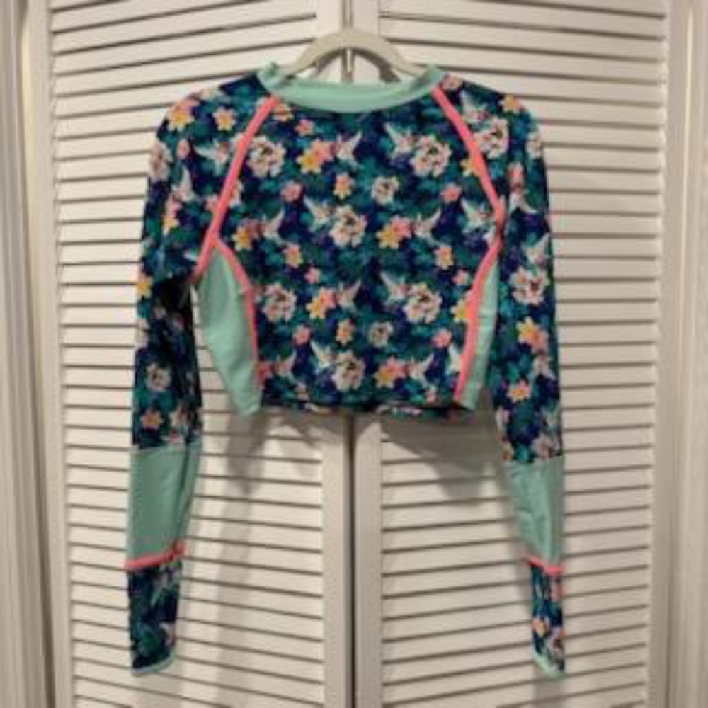Heat Floral long sleeve surf skin guard